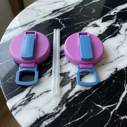 2-in-1 Reusable Silicone Can Lid with Straws – Spill-Proof Drink Cover for On-the-Go (2-Pack)